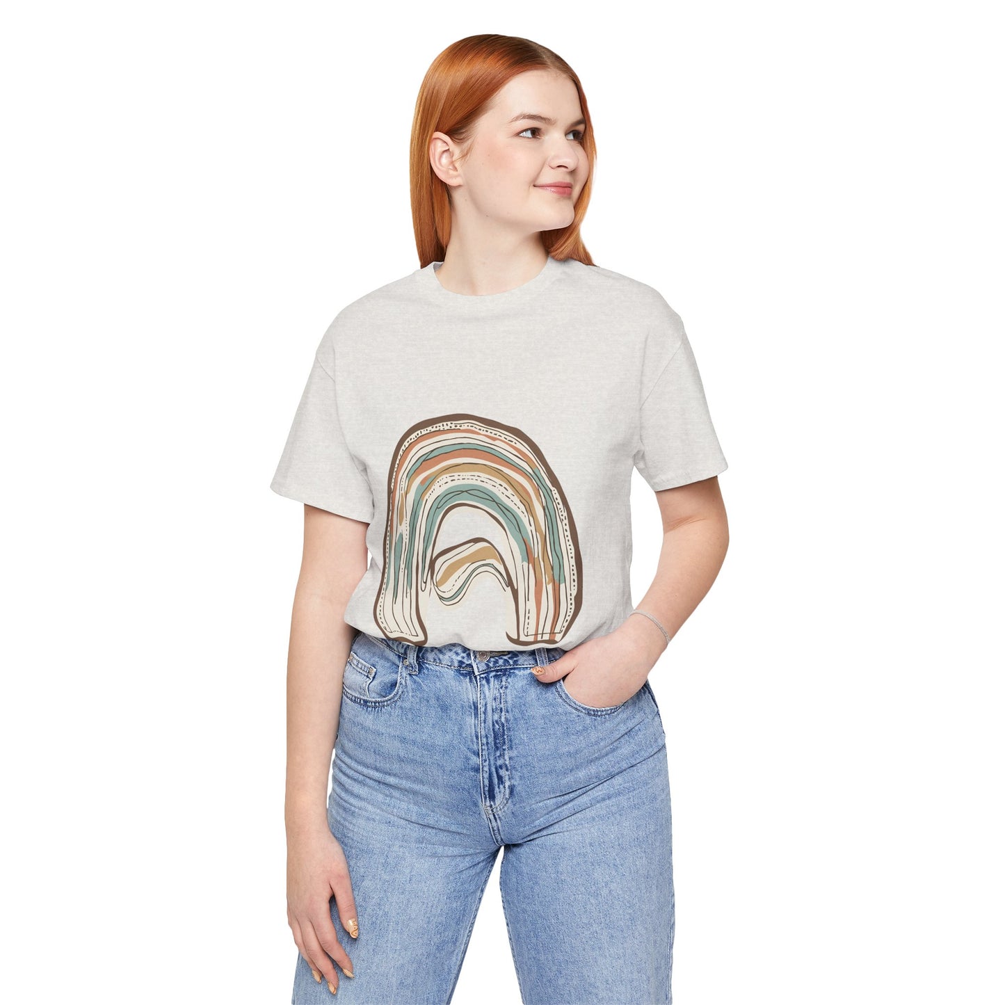 Cozy Rainbow Short Sleeve Tee for Everyday Wear