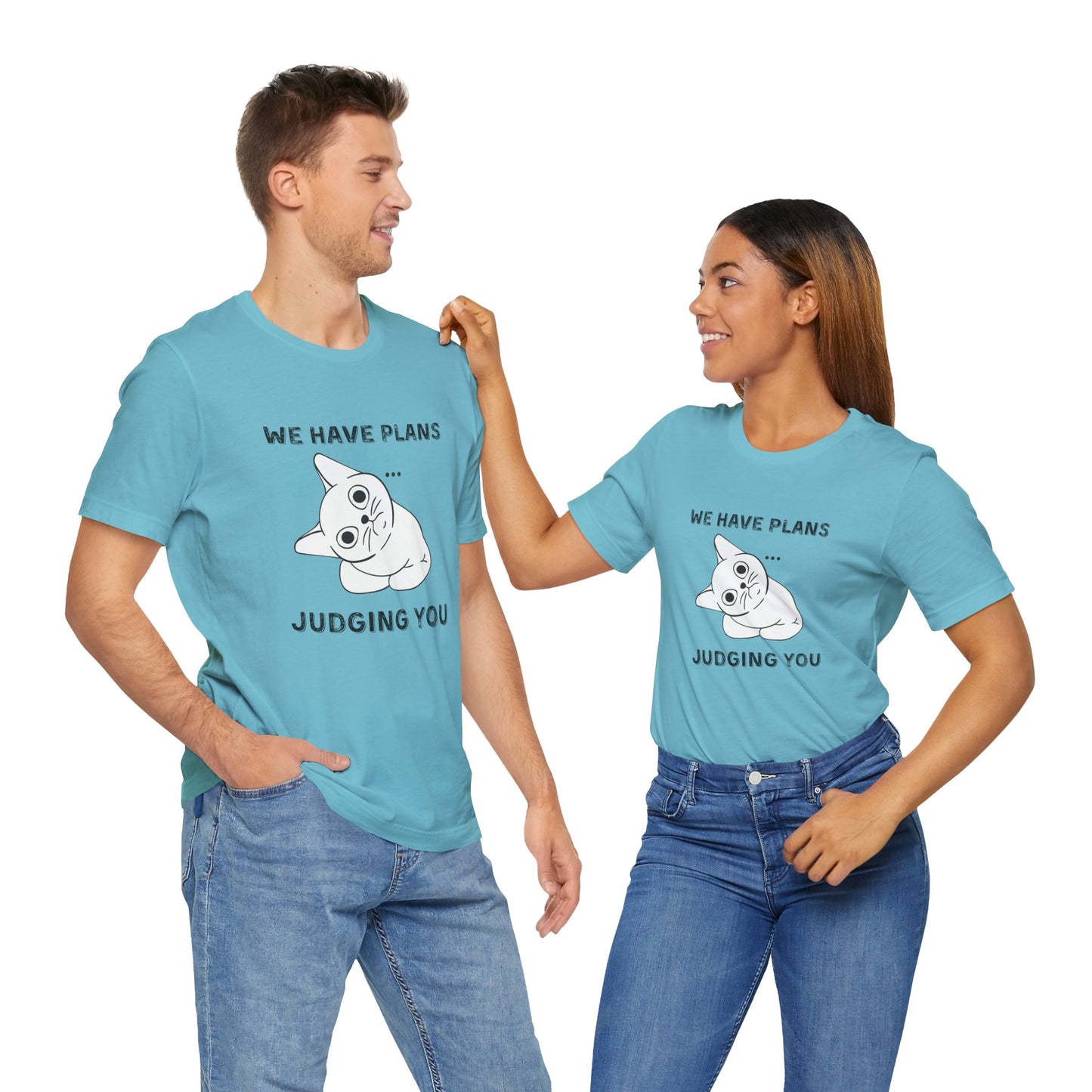 Judging You Cat Unisex T-Shirt – Funny Cat Lover Tee