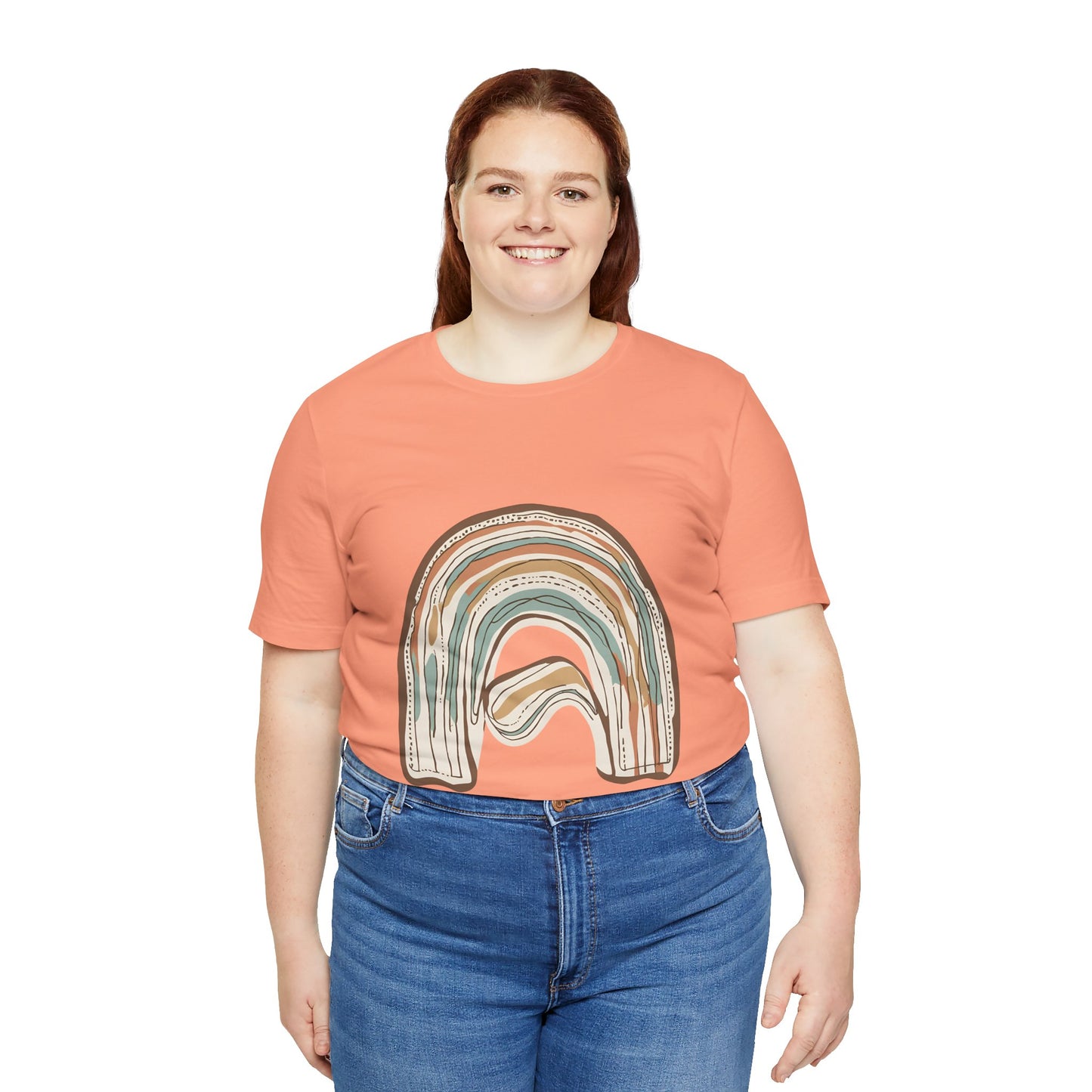 Cozy Rainbow Short Sleeve Tee for Everyday Wear