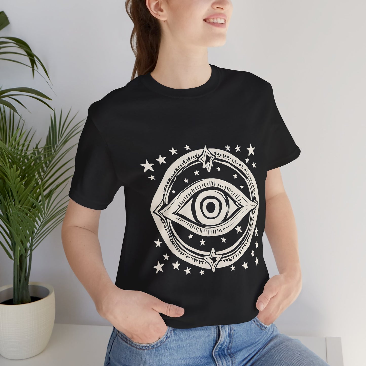 Mystic Eye Unisex Jersey Tee - Cosmic Stars T-Shirt