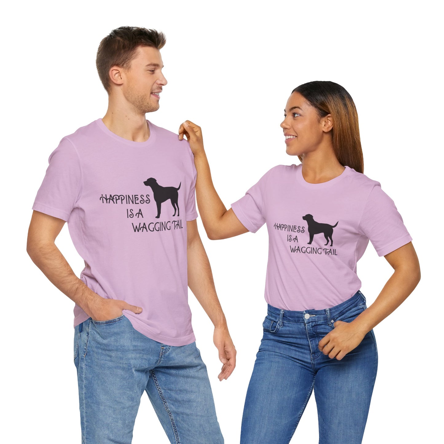 Happiness is a Wagging Tail Unisex Dog Lover Tee