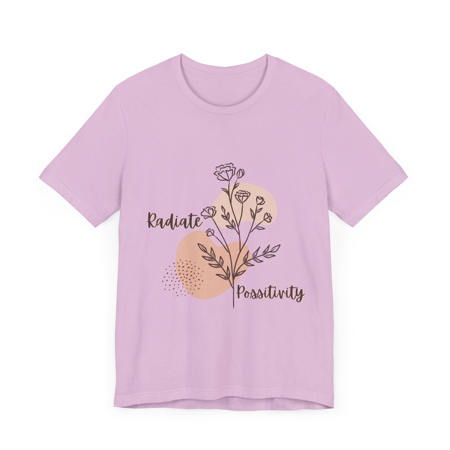 Radiate Positivity Unisex Jersey Tee - Inspirational Floral Shirt