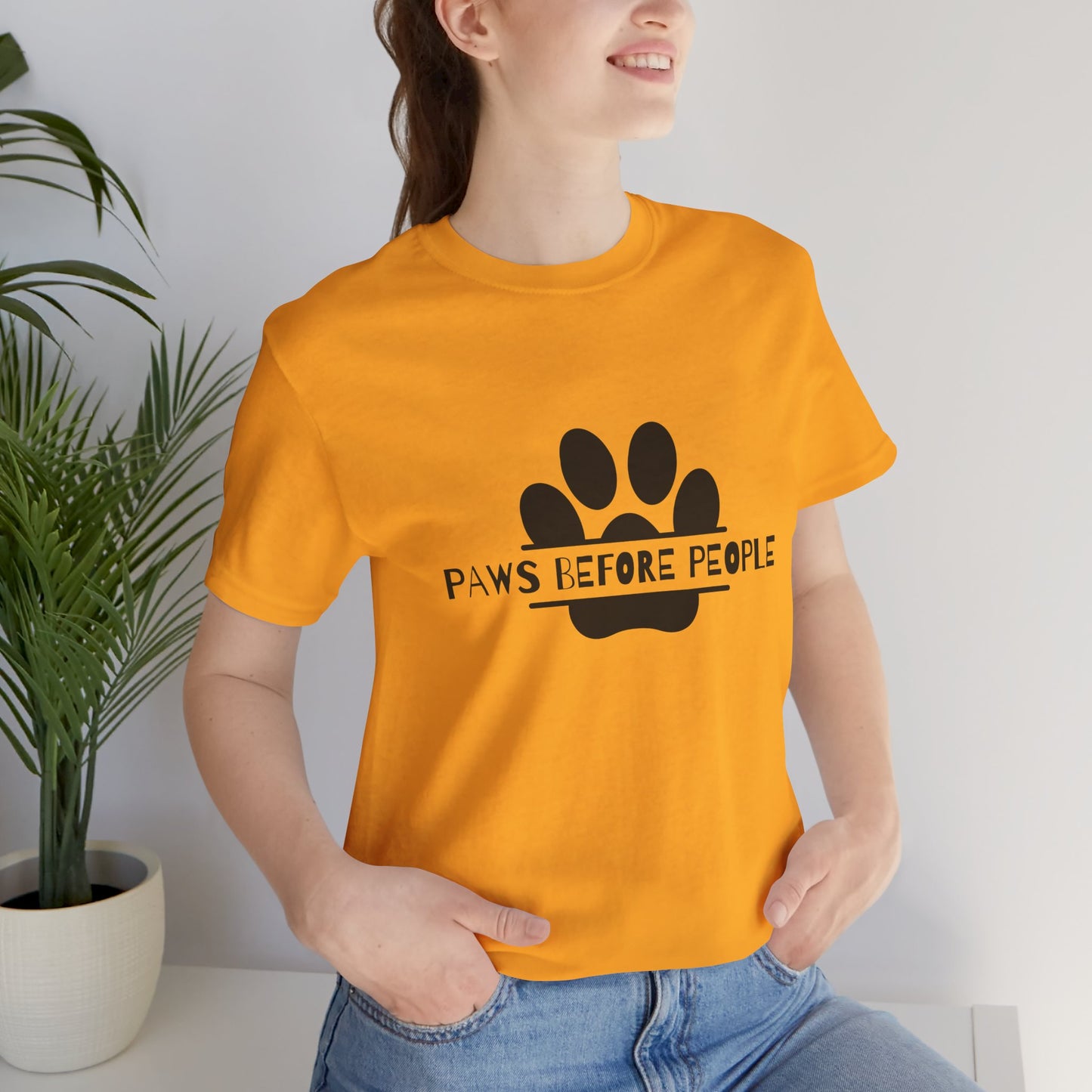 Funny Dog Lover T-Shirt - "Paws Before People" Unisex Tee