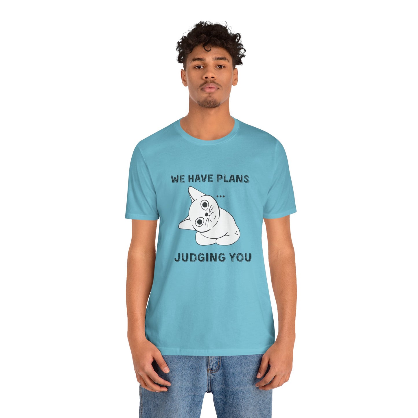 Judging You Cat Unisex T-Shirt – Funny Cat Lover Tee