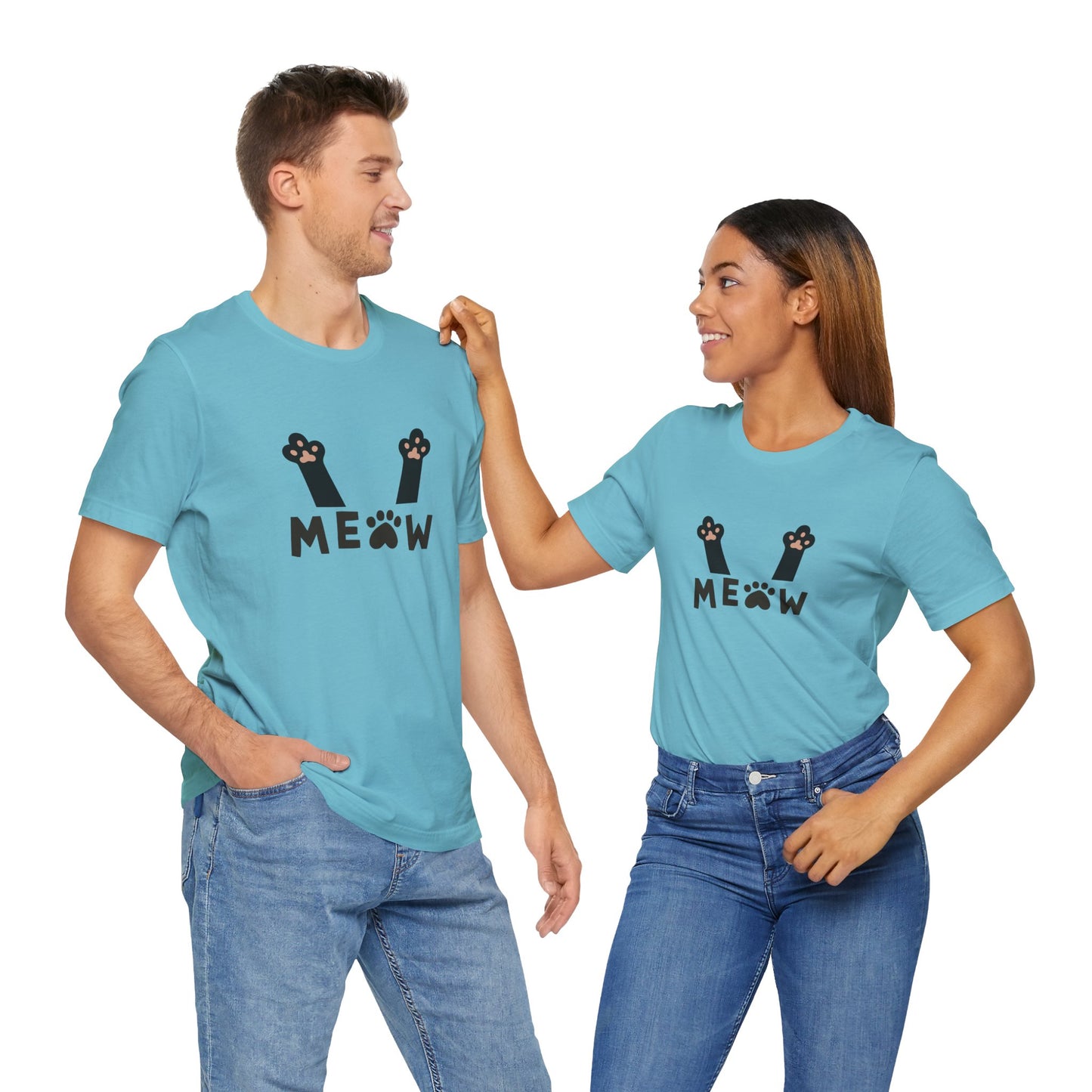 Meow Cat Paw Unisex Jersey Tee