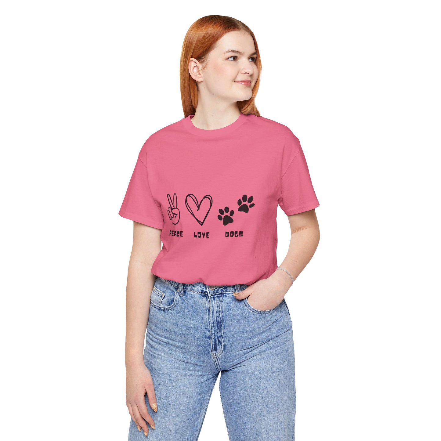 Peace Love Dogs Unisex Short Sleeve Tee - Casual Pet Lover T-Shirt