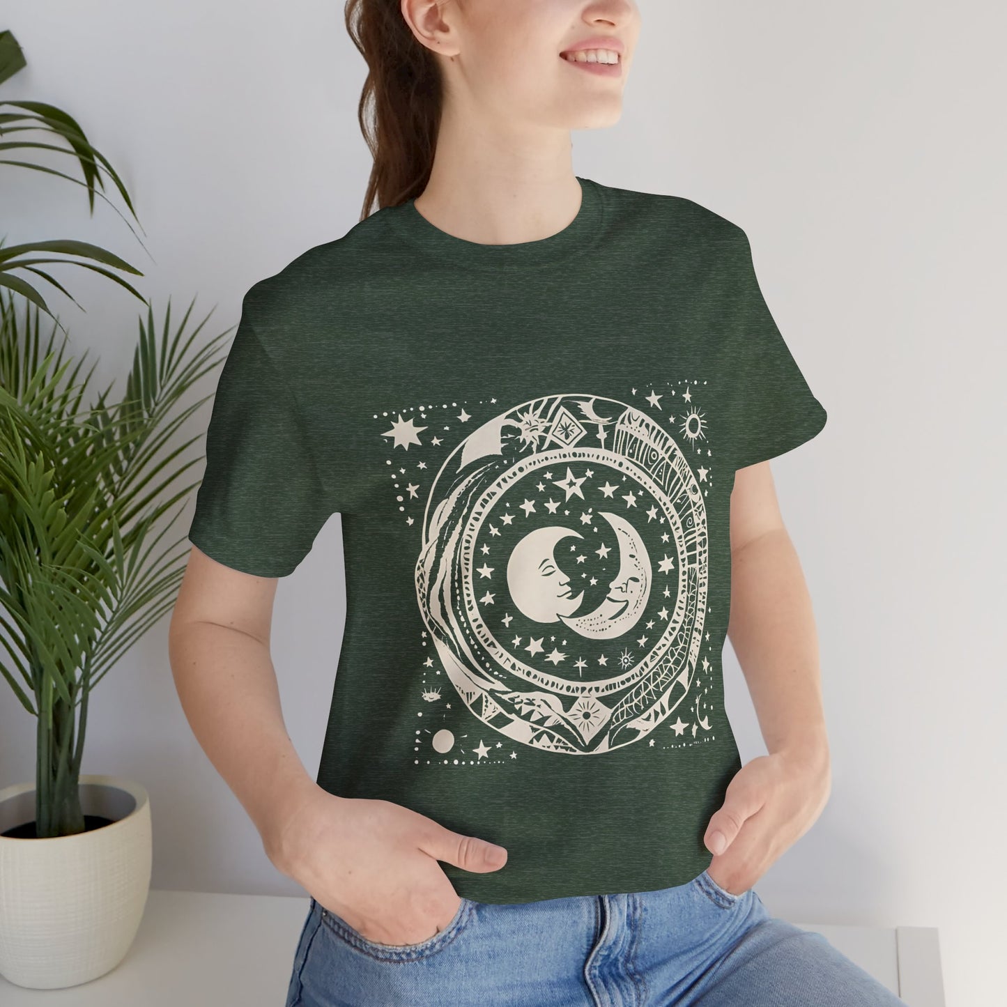 Celestial Harmony Unisex Jersey Tee - Cosmic Design