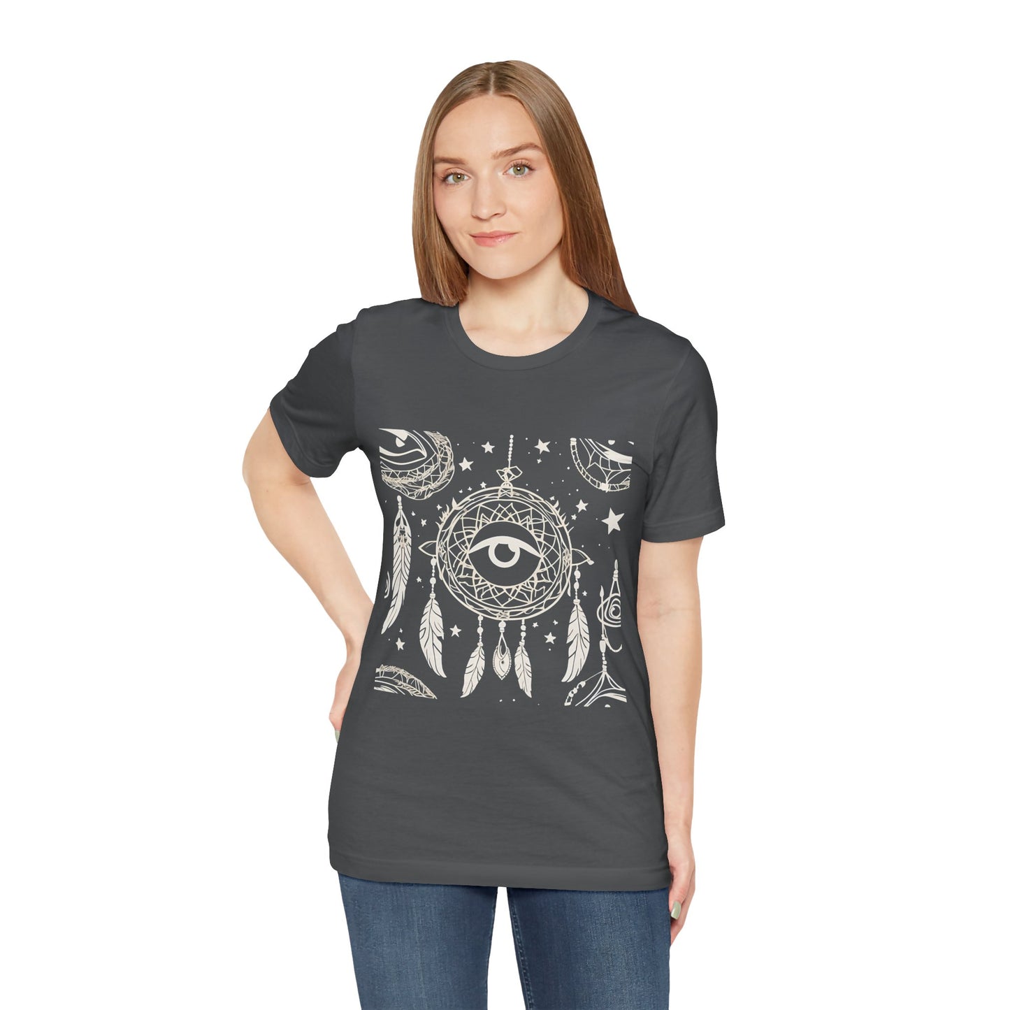 Bohemian Dreamcatcher Unisex Tee - Eye & Feathers Design