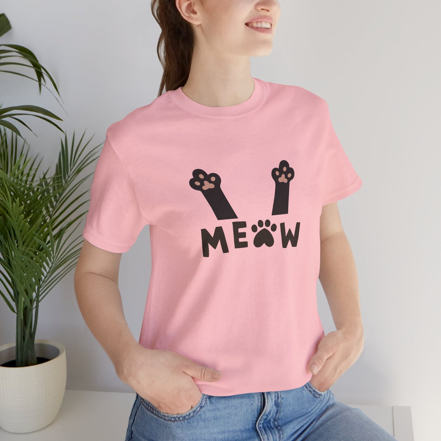 Meow Cat Paw Unisex Jersey Tee