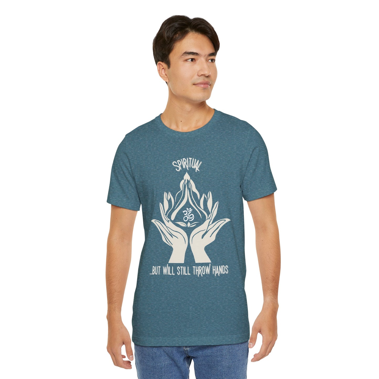 Spiritual Hands Unisex Jersey Tee - Zen Vibes for Mindful Living