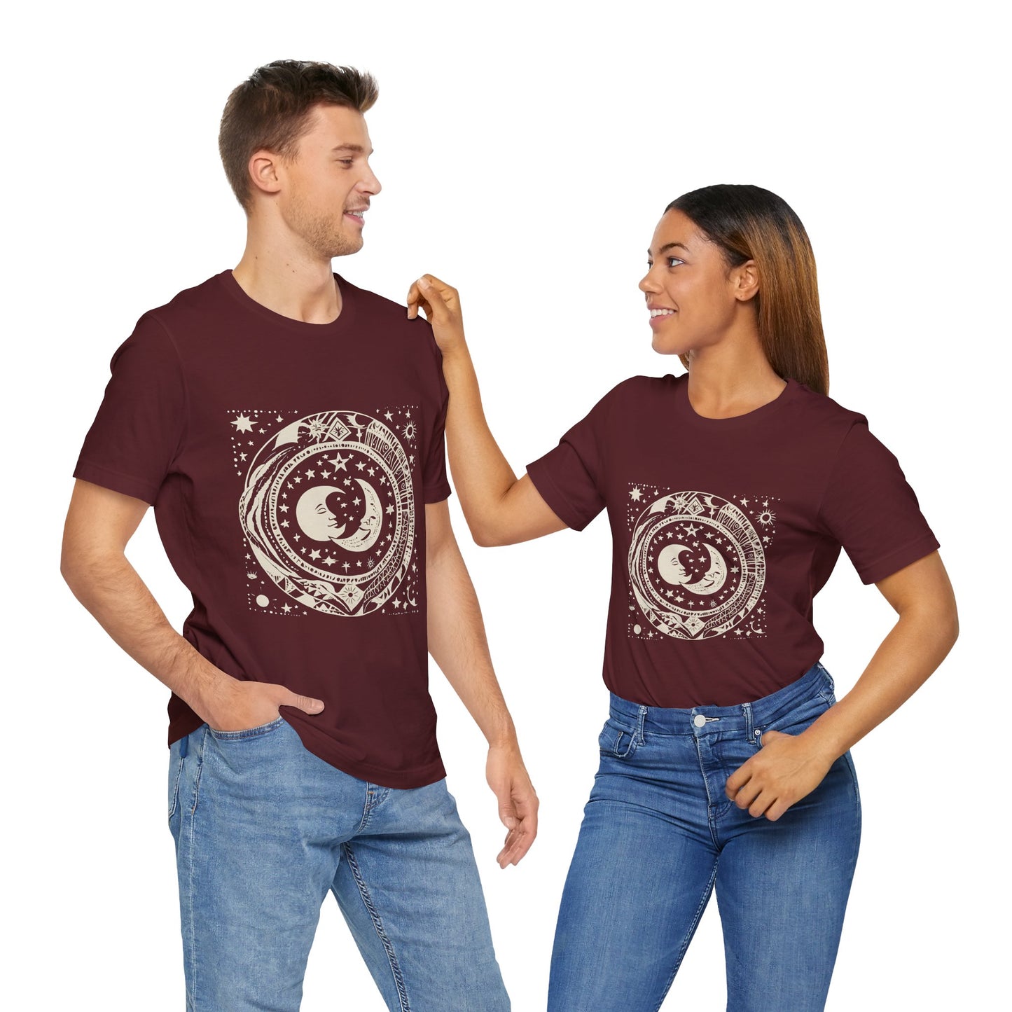 Celestial Harmony Unisex Jersey Tee - Cosmic Design