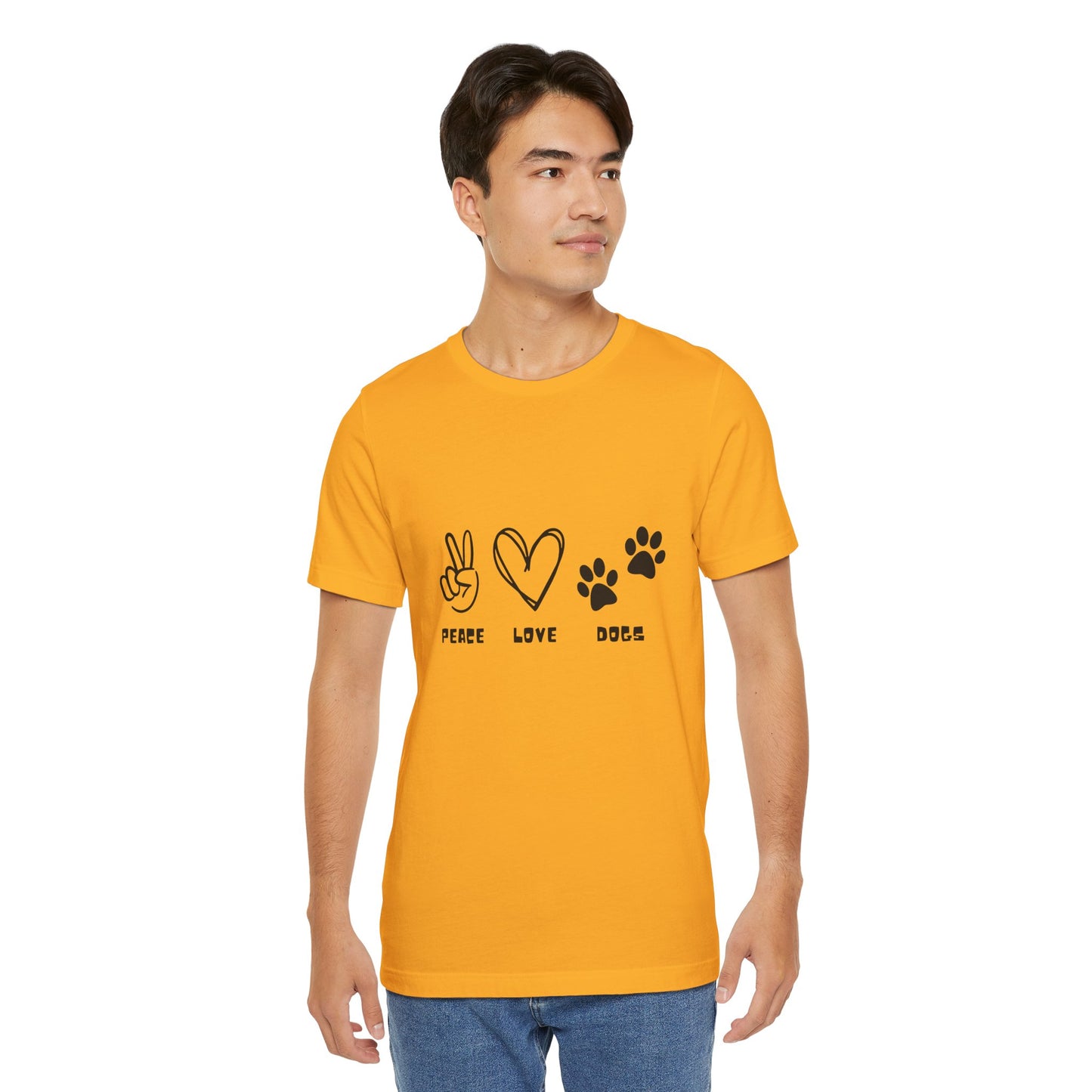 Peace Love Dogs Unisex Short Sleeve Tee - Casual Pet Lover T-Shirt