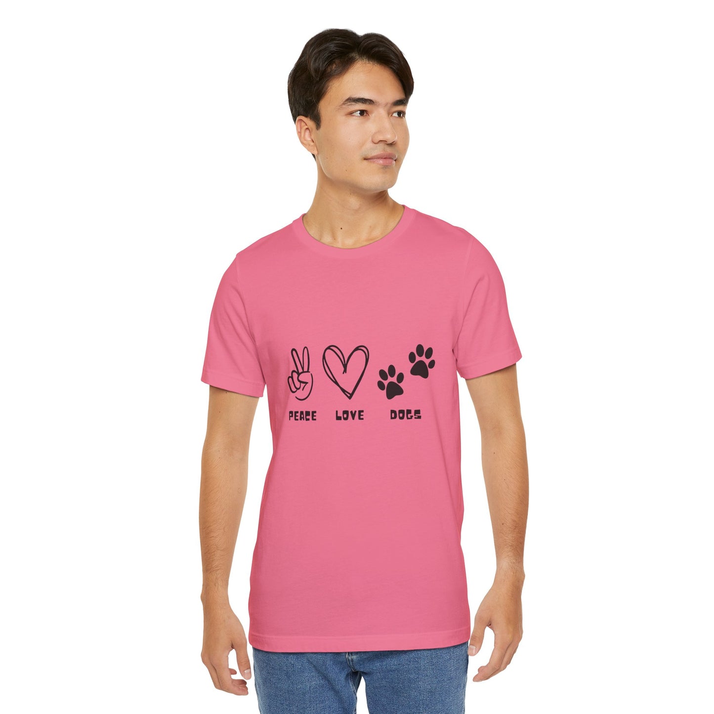 Peace Love Dogs Unisex Short Sleeve Tee - Casual Pet Lover T-Shirt