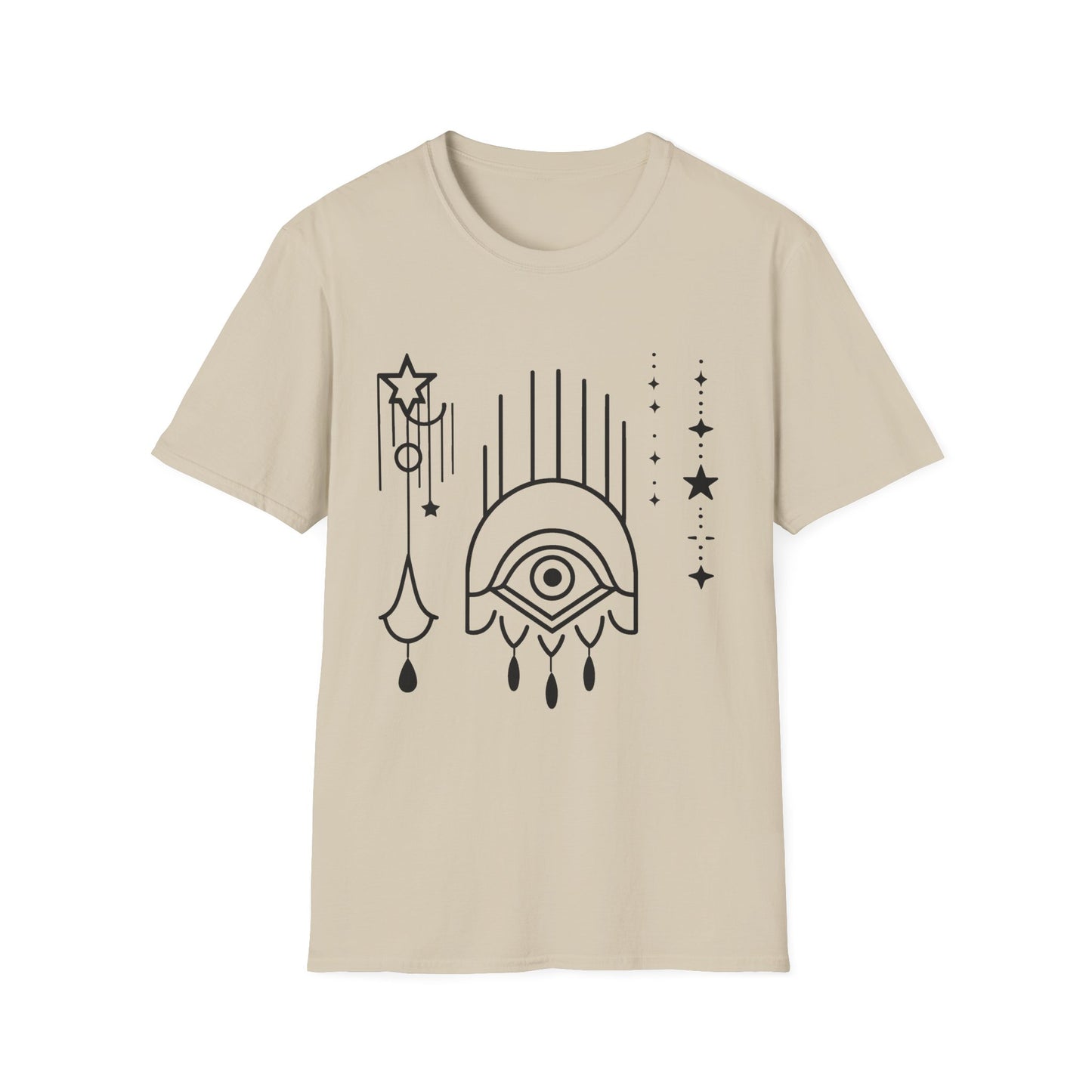 Mystical Eye Unisex Softstyle T-Shirt for Spiritual Seekers