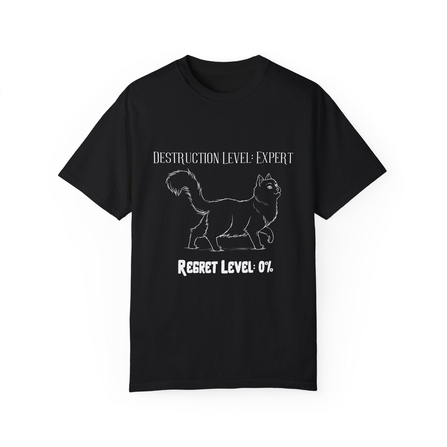 Destruction Level Expert Cat T-Shirt - Funny Gift for Cat Lovers