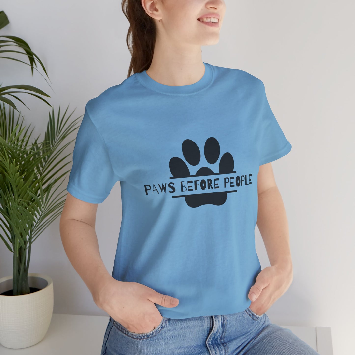 Funny Dog Lover T-Shirt - "Paws Before People" Unisex Tee