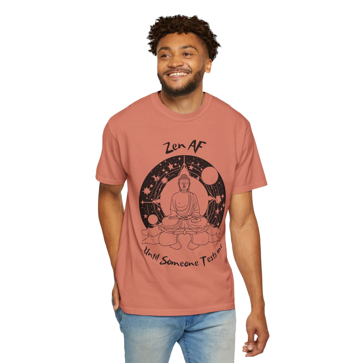 Zen AF Unisex Garment-Dyed T-Shirt - Mindfulness & Humor