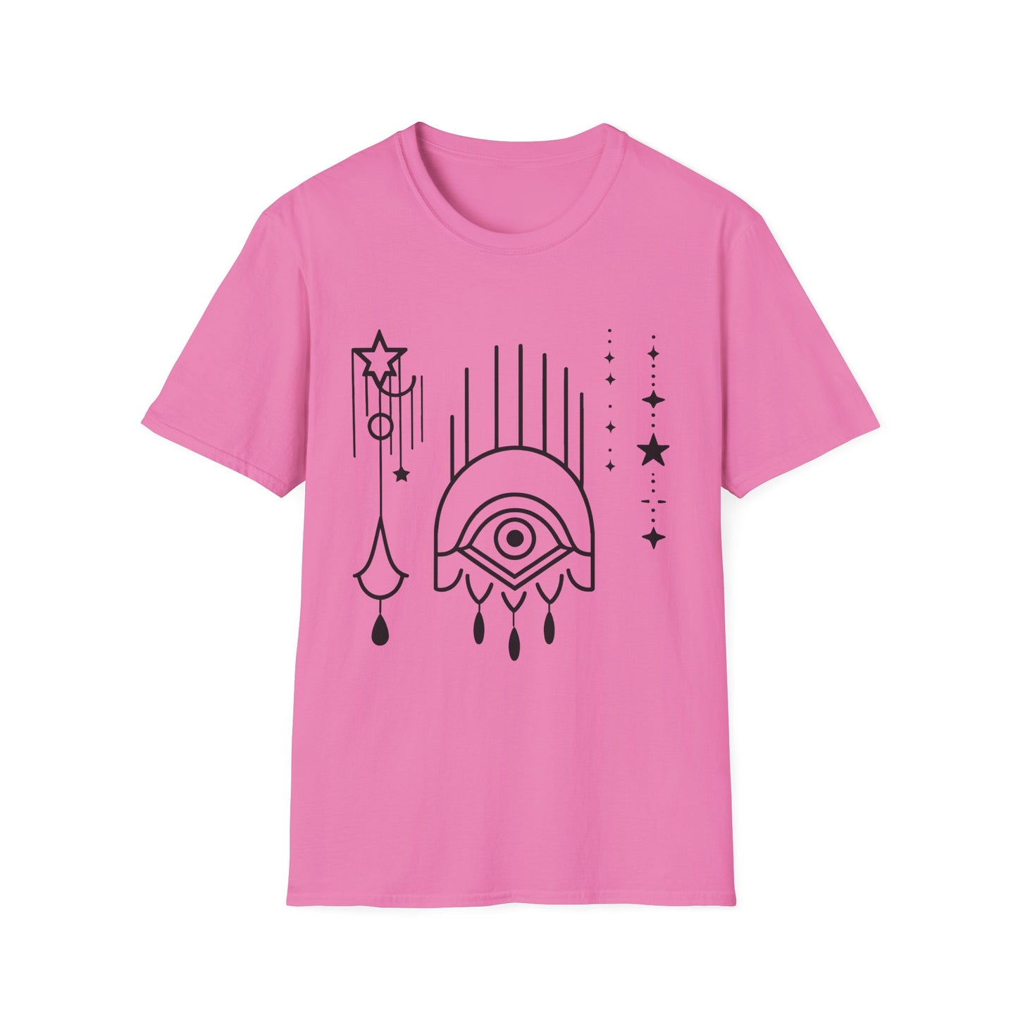 Mystical Eye Unisex Softstyle T-Shirt for Spiritual Seekers