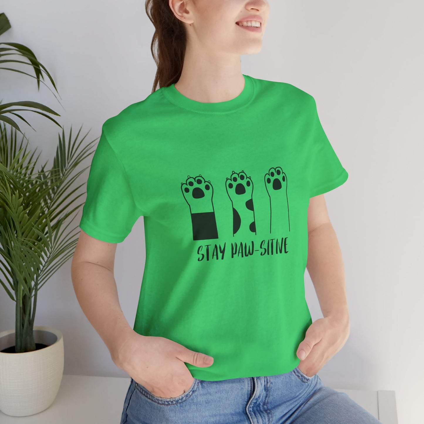 Stay Paw-Sitive Cat Lover T-Shirt