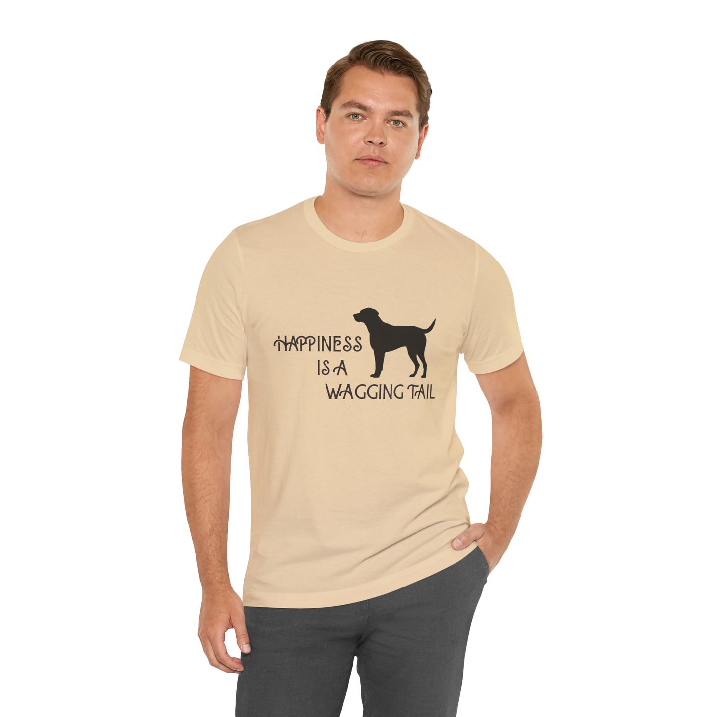 Happiness is a Wagging Tail Unisex Dog Lover Tee