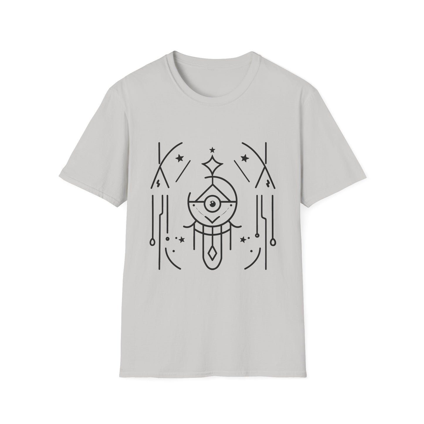 Mystical Eye Graphic Unisex T-Shirt - Softstyle Casual Wear for Spiritual Vibes