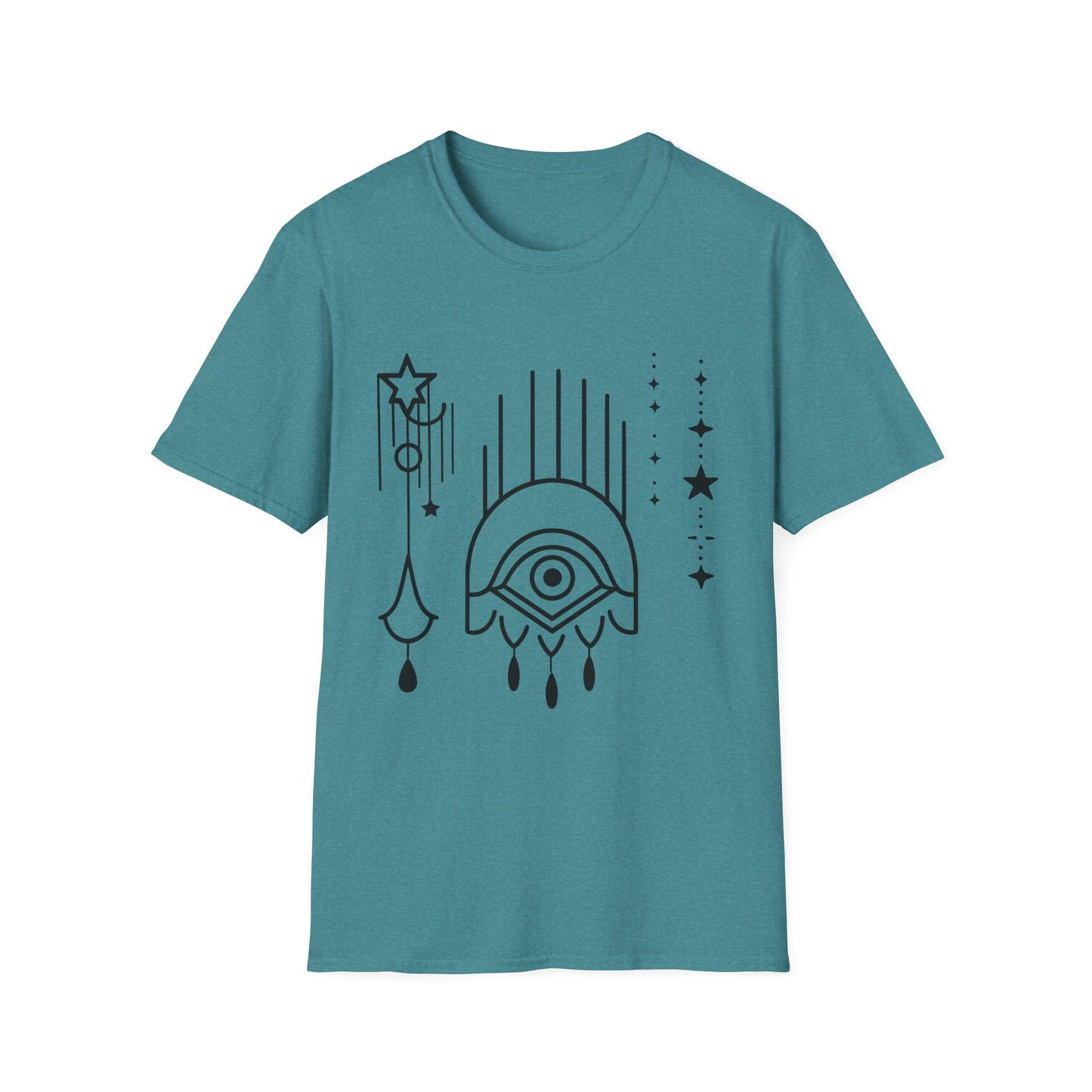 Mystical Eye Unisex Softstyle T-Shirt for Spiritual Seekers