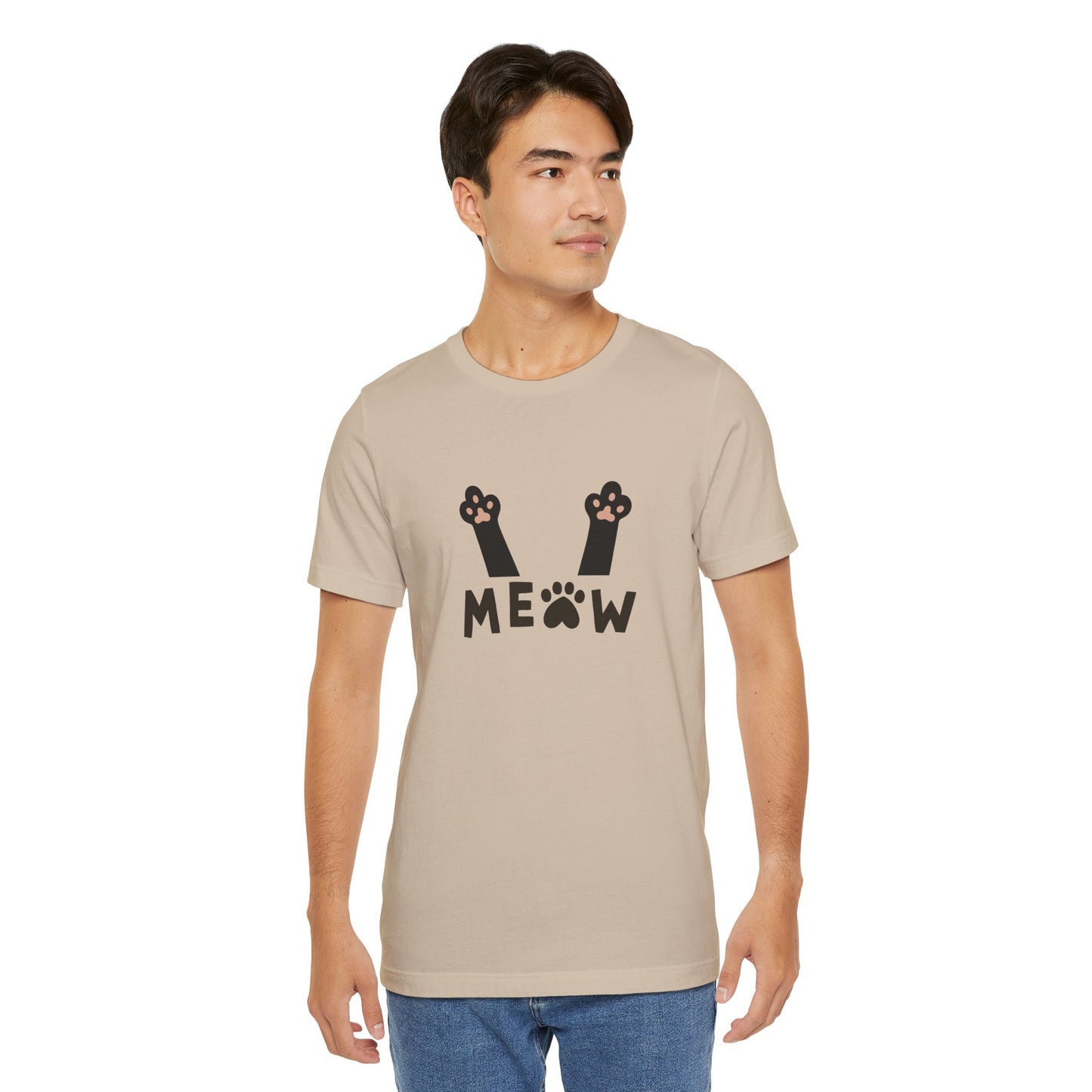 Meow Cat Paw Unisex Jersey Tee