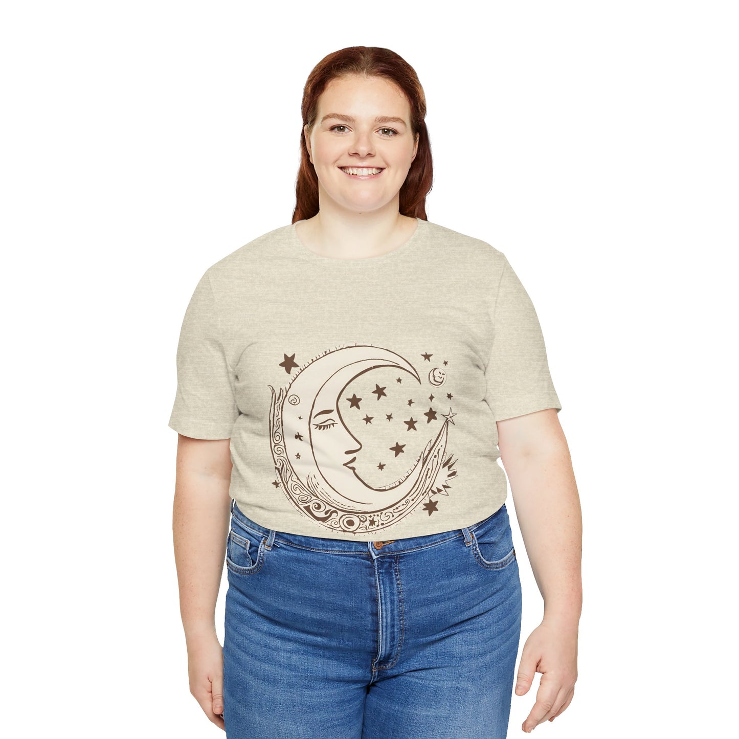 Celestial Moon and Stars Unisex Short Sleeve Tee