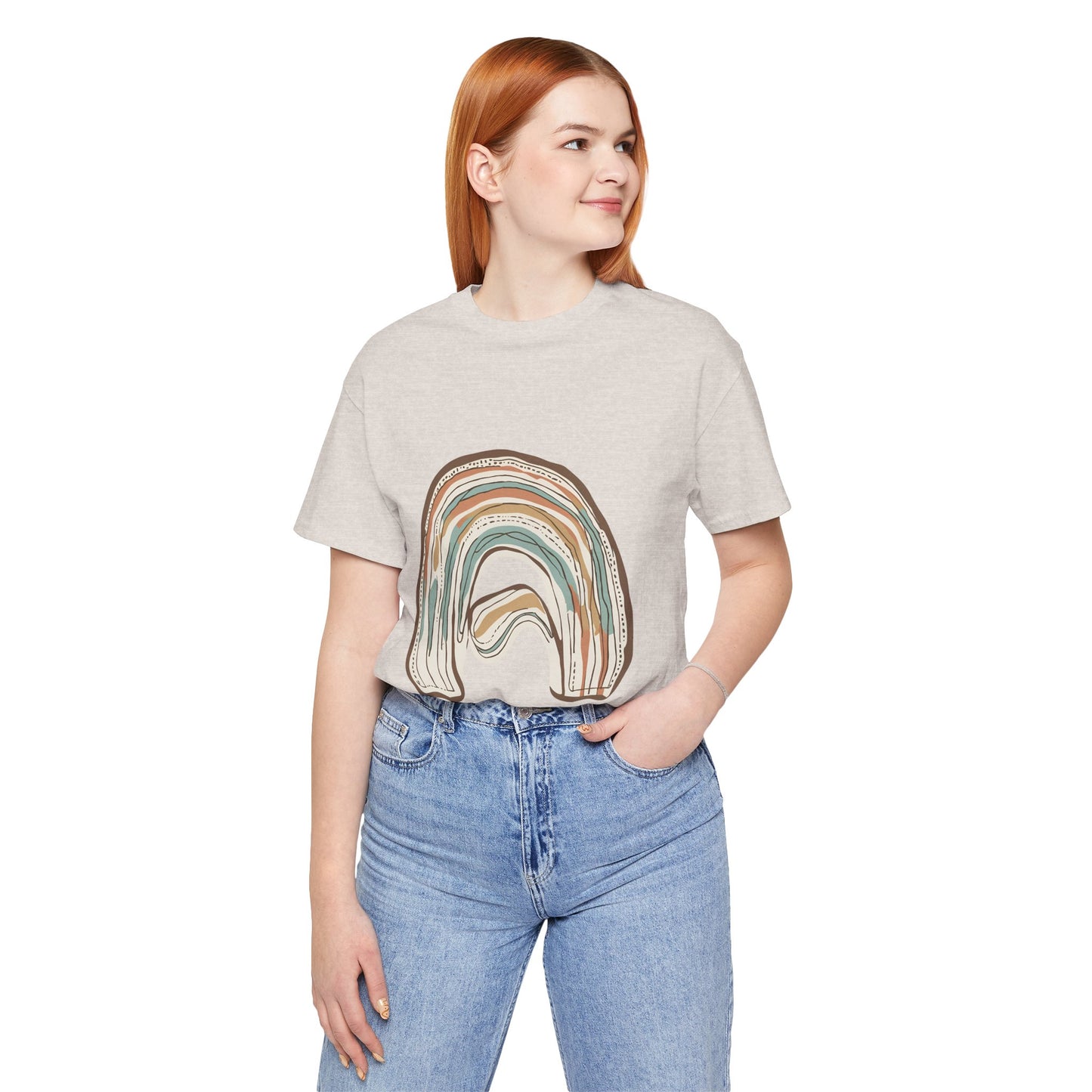 Cozy Rainbow Short Sleeve Tee for Everyday Wear