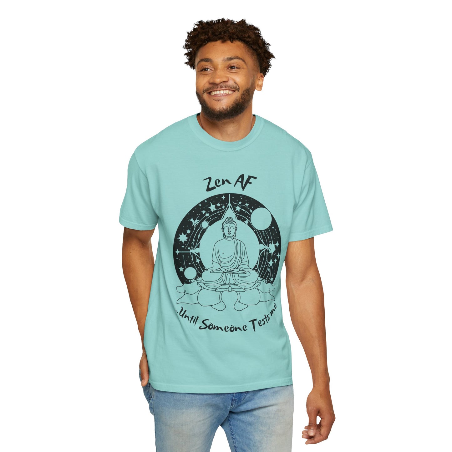 Zen AF Unisex Garment-Dyed T-Shirt - Mindfulness & Humor