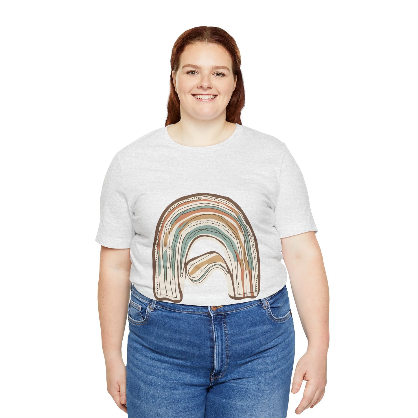 Cozy Rainbow Short Sleeve Tee for Everyday Wear