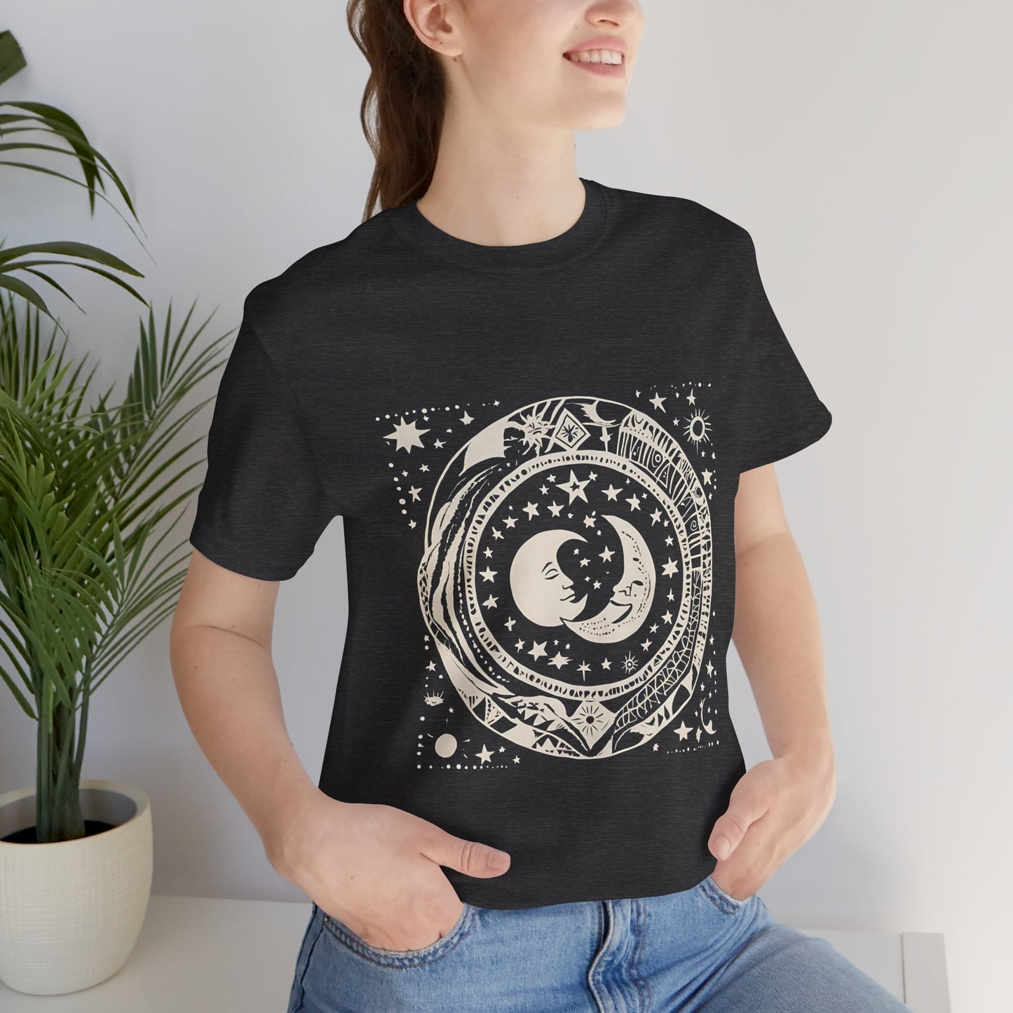 Celestial Harmony Unisex Jersey Tee - Cosmic Design