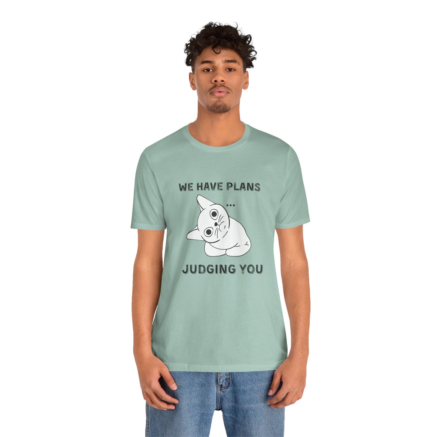 Judging You Cat Unisex T-Shirt – Funny Cat Lover Tee