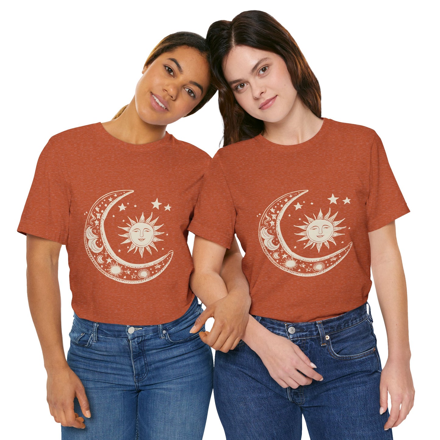 Celestial Sun and Moon Unisex Jersey Tee