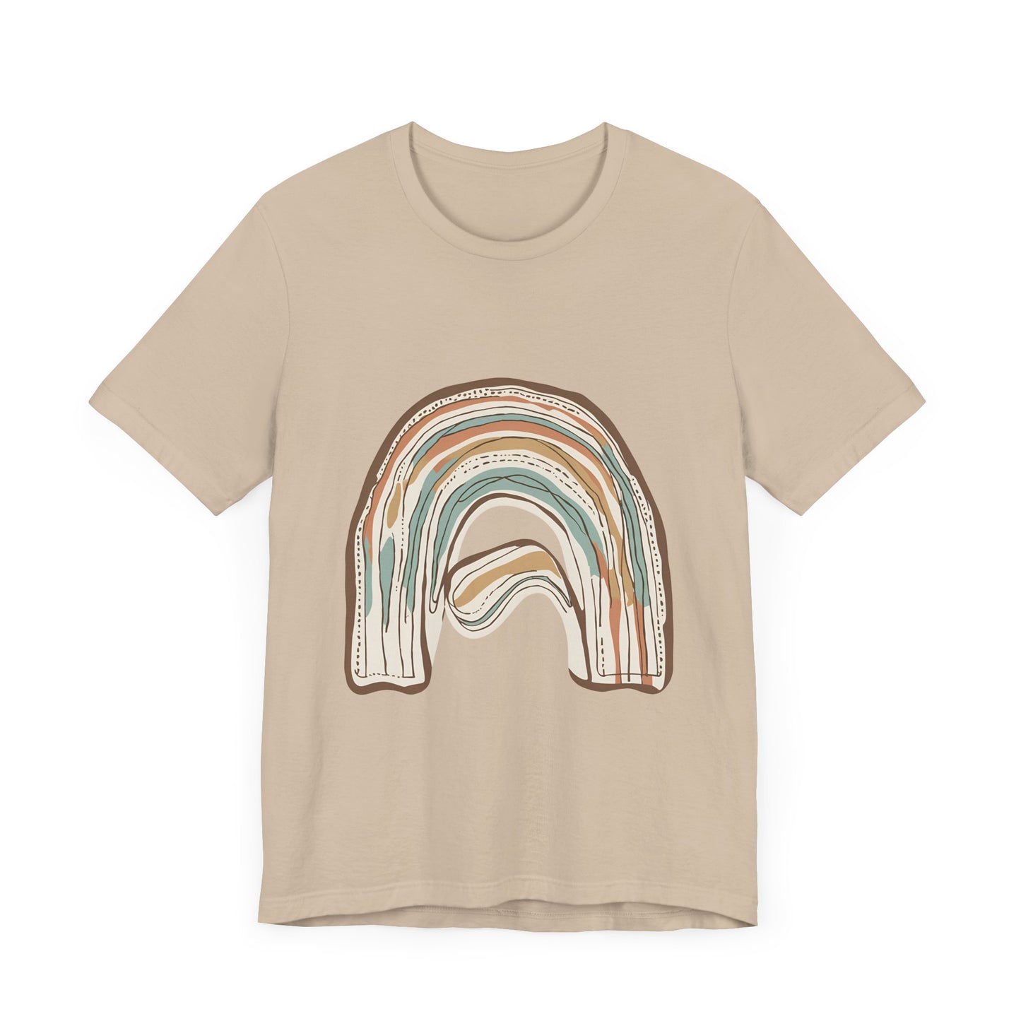 Cozy Rainbow Short Sleeve Tee for Everyday Wear