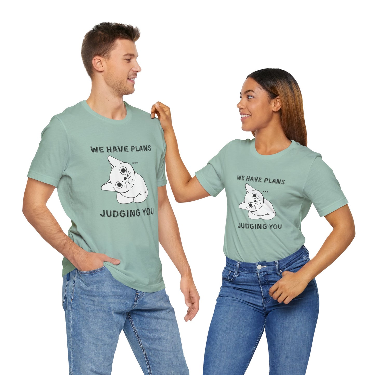 Judging You Cat Unisex T-Shirt – Funny Cat Lover Tee