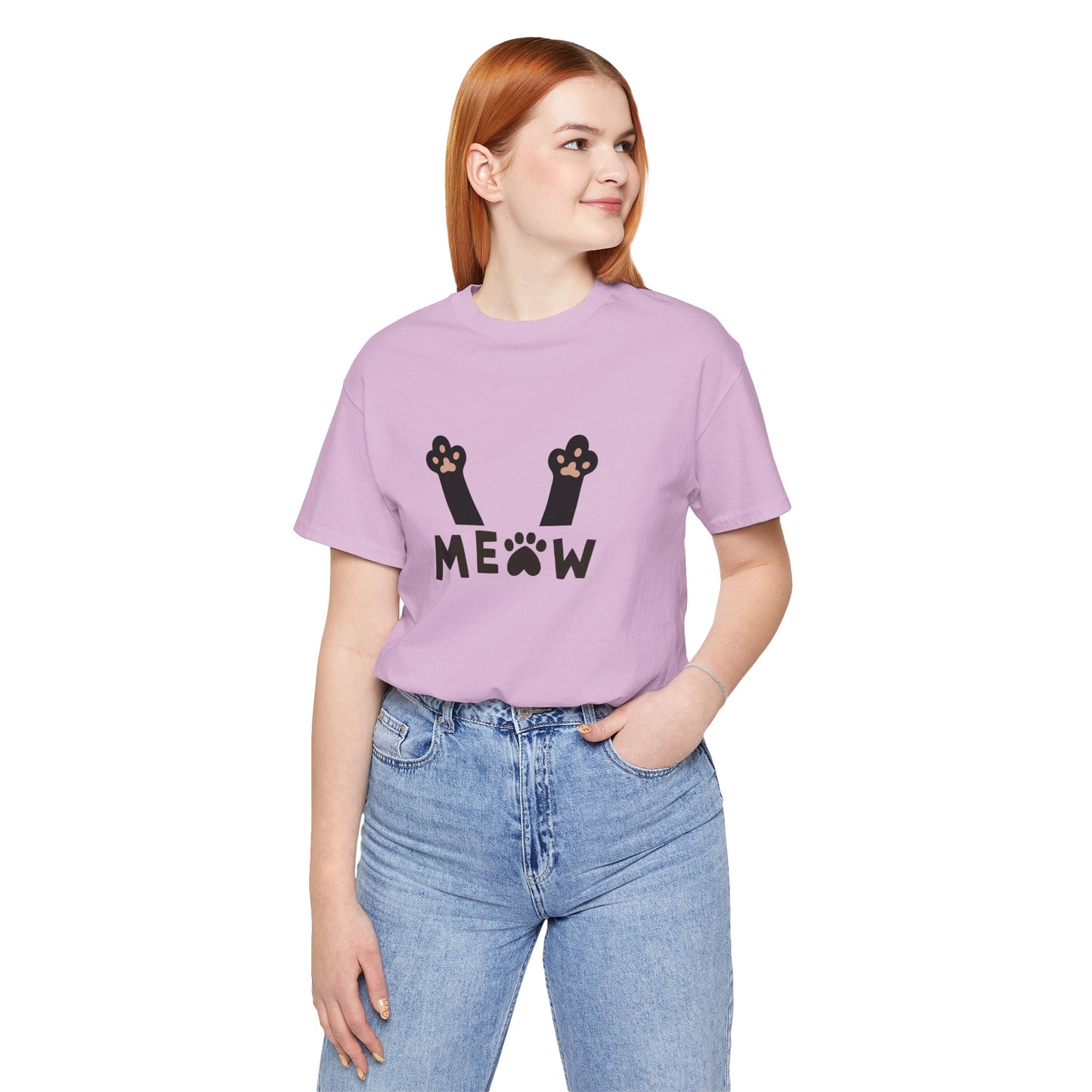 Meow Cat Paw Unisex Jersey Tee