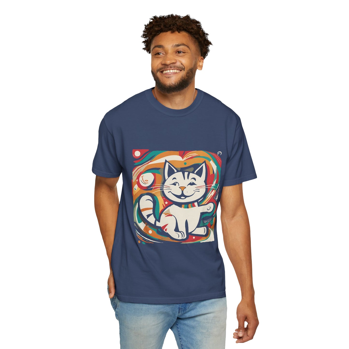 Playful Cat Graphic Unisex T-Shirt - Perfect for Pet Lovers