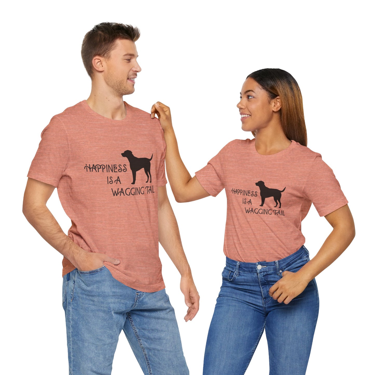 Happiness is a Wagging Tail Unisex Dog Lover Tee