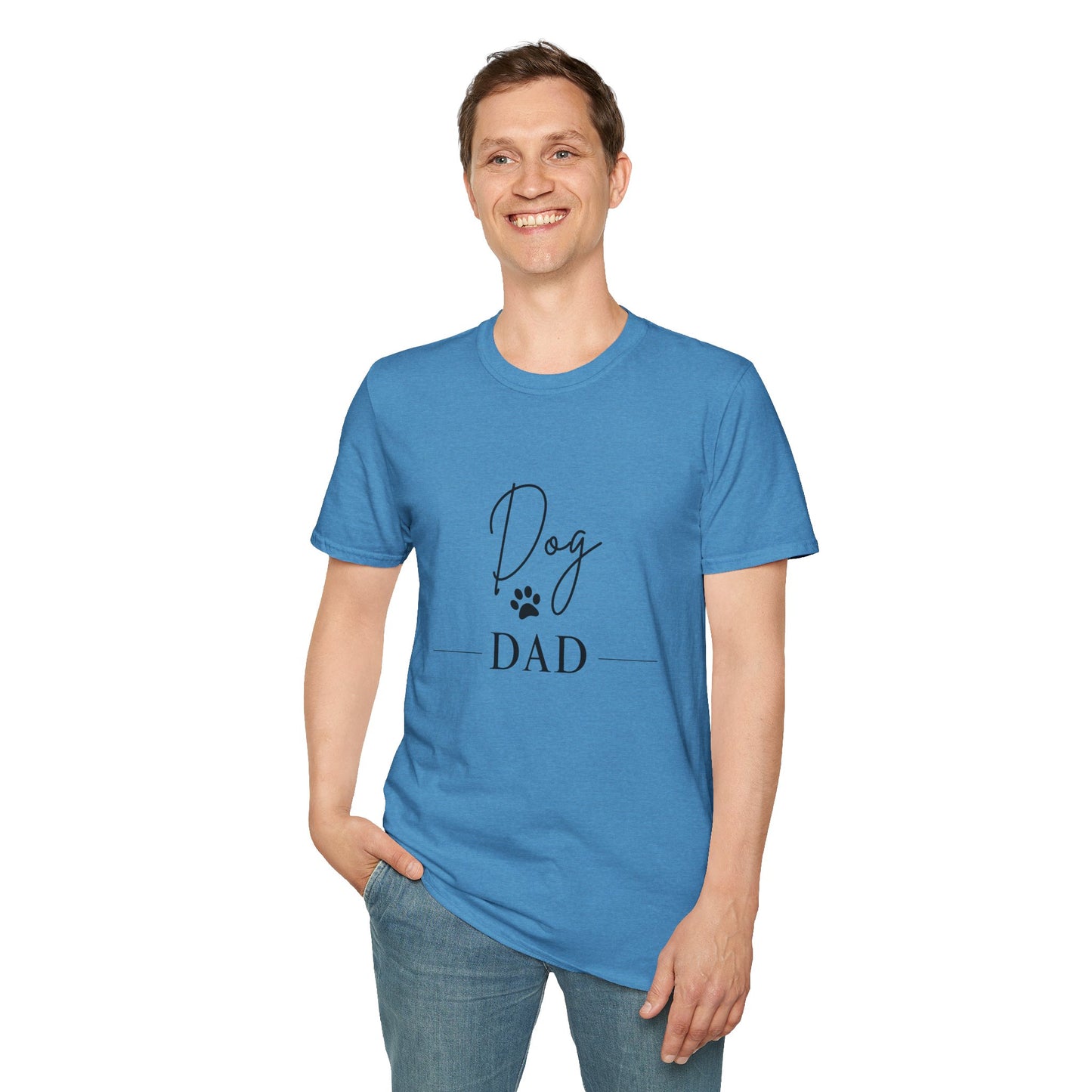 Dog Dad Unisex Softstyle T-Shirt - Perfect Gift for Pet Lovers