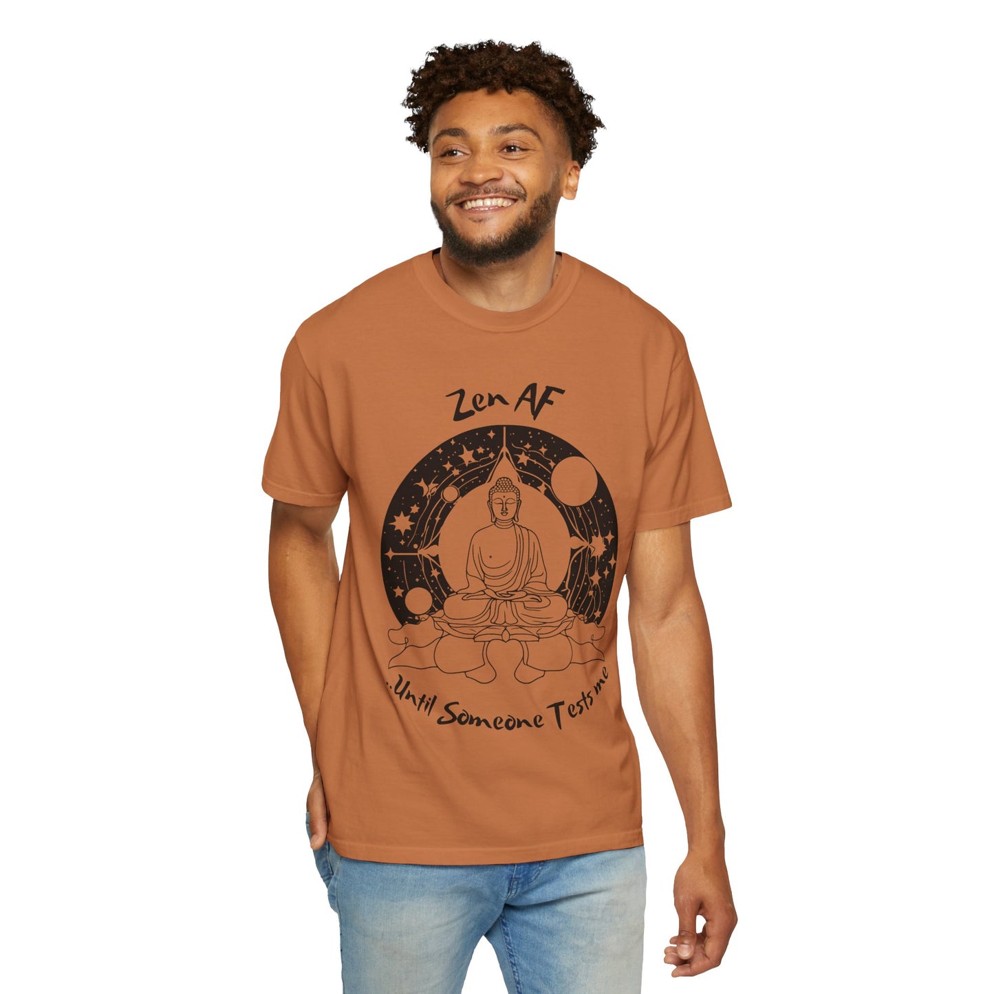 Zen AF Unisex Garment-Dyed T-Shirt - Mindfulness & Humor