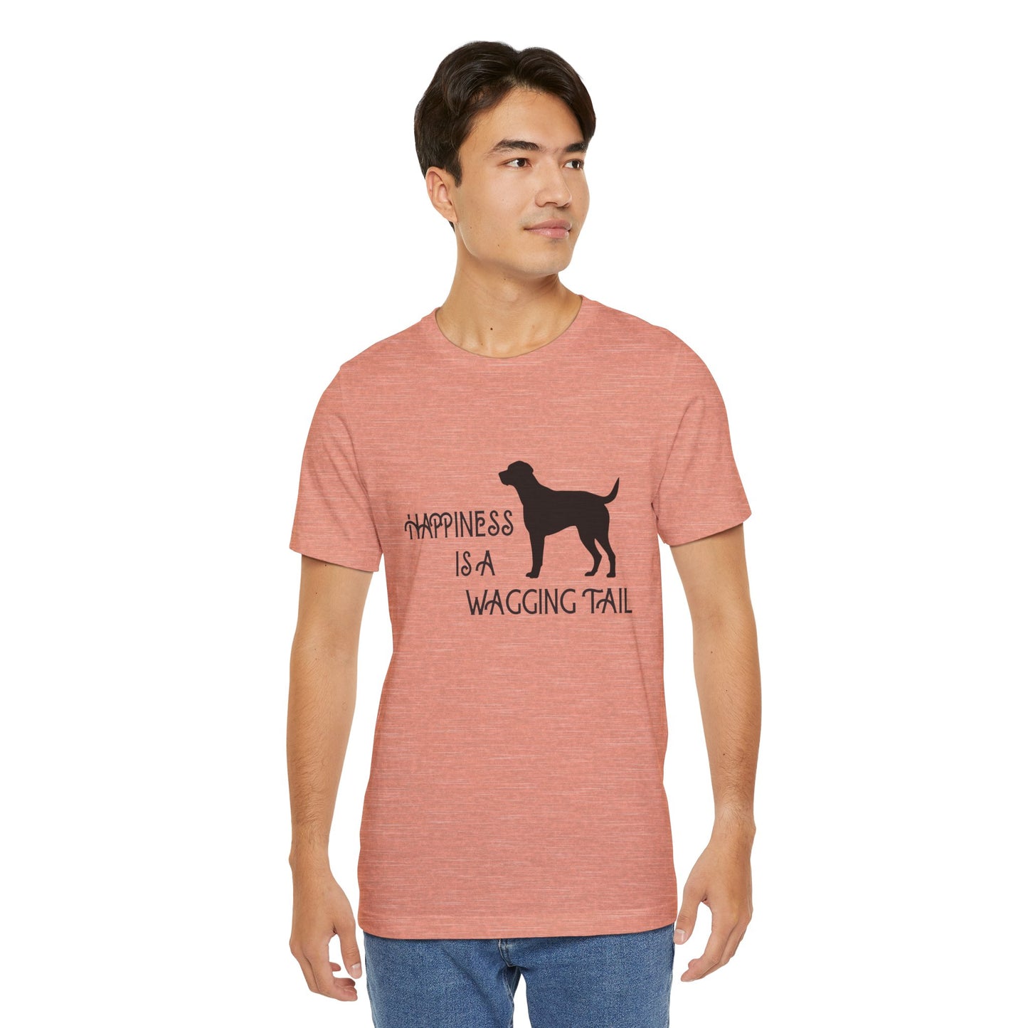 Happiness is a Wagging Tail Unisex Dog Lover Tee