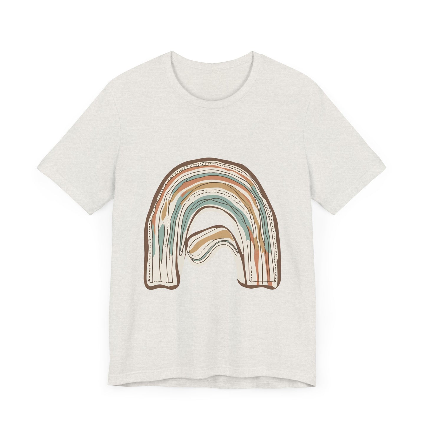 Cozy Rainbow Short Sleeve Tee for Everyday Wear