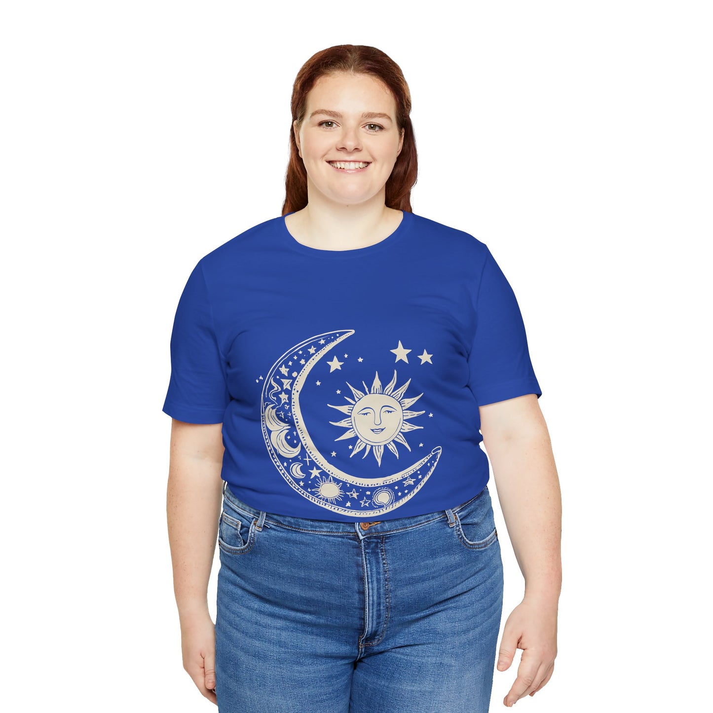 Celestial Sun and Moon Unisex Jersey Tee