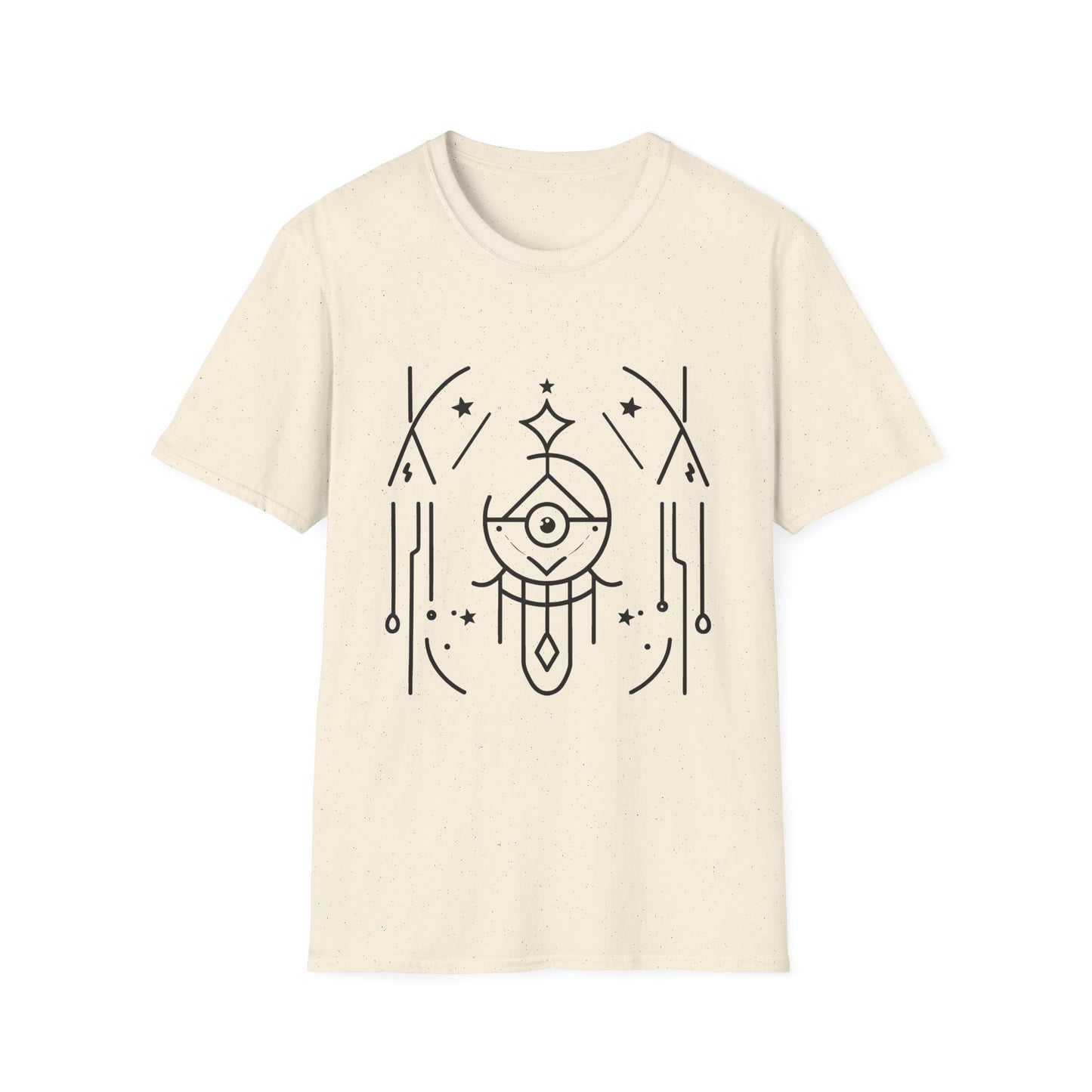 Mystical Eye Graphic Unisex T-Shirt - Softstyle Casual Wear for Spiritual Vibes