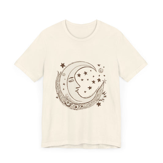 Celestial Moon and Stars Unisex Short Sleeve Tee