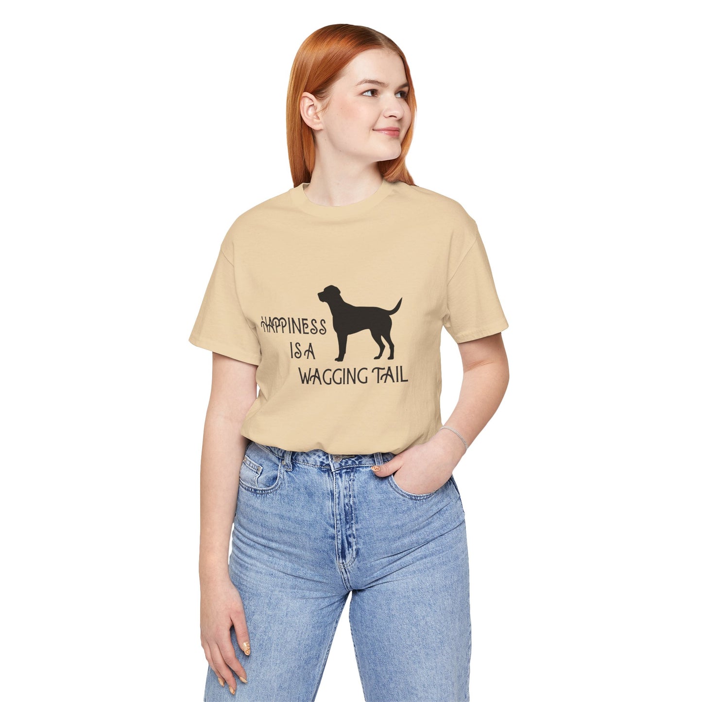 Happiness is a Wagging Tail Unisex Dog Lover Tee