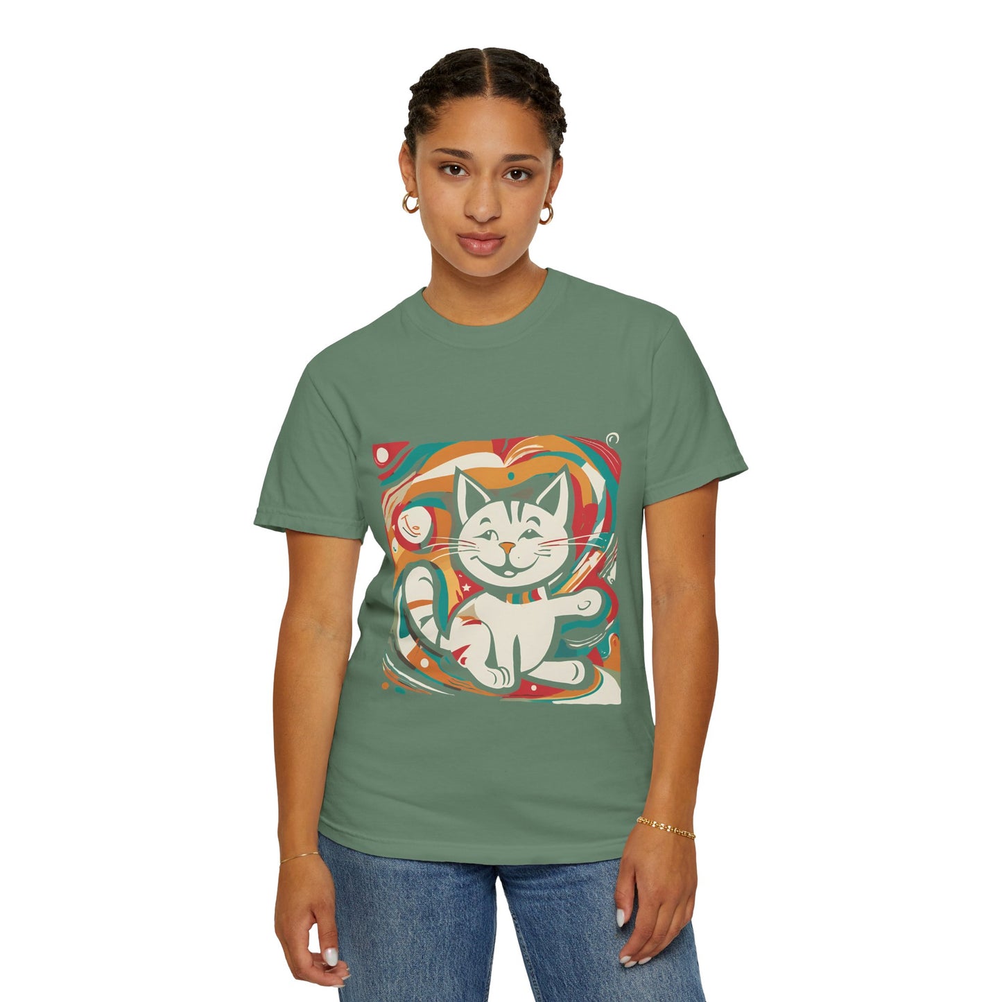 Playful Cat Graphic Unisex T-Shirt - Perfect for Pet Lovers