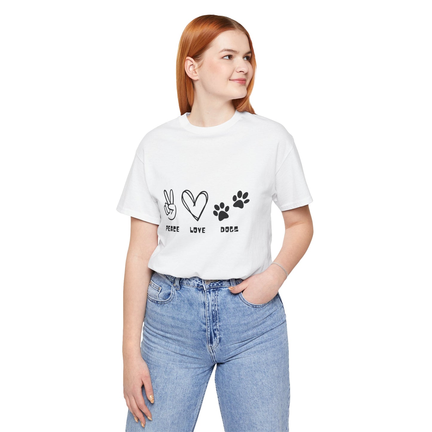 Peace Love Dogs Unisex Short Sleeve Tee - Casual Pet Lover T-Shirt