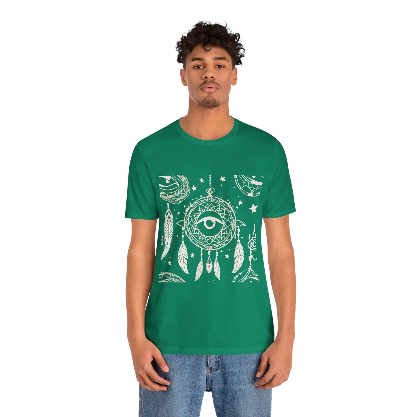 Bohemian Dreamcatcher Unisex Tee - Eye & Feathers Design